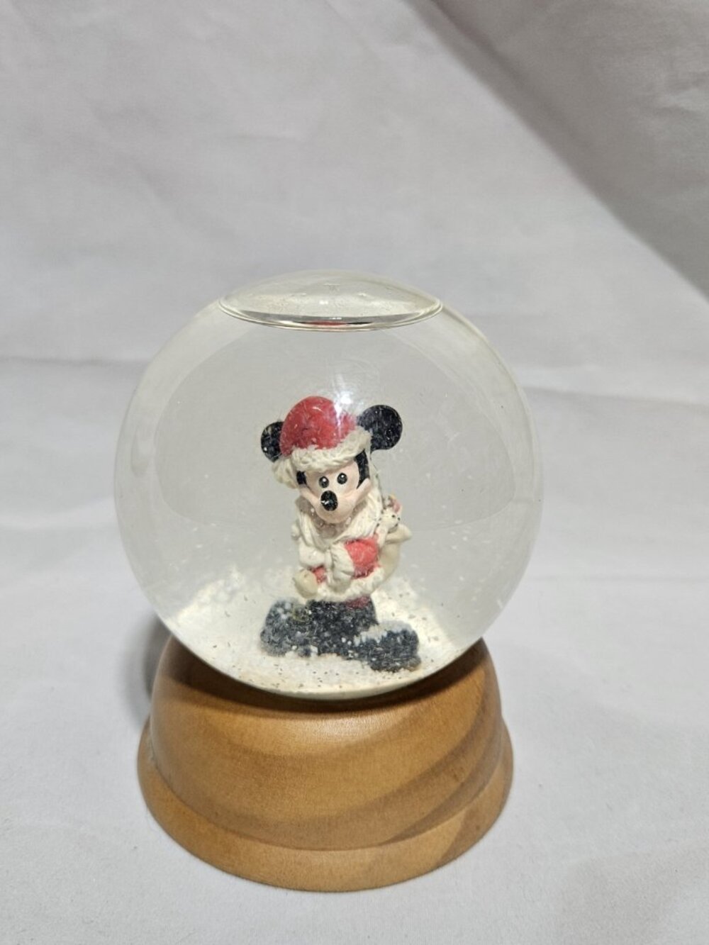 Vintage Disney NE Limited Edition Crystal Christmas Snow Globe Mickey Mouse 1989 - Picture 11 of 11